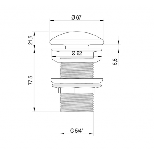 Донный клапан для раковины Ravak белый X01695